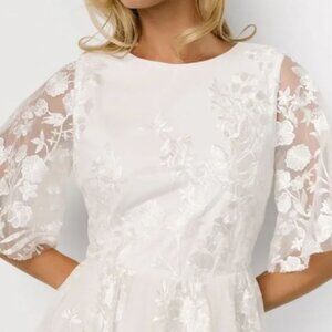 Duchess Tulle Dress | White Garden - XL